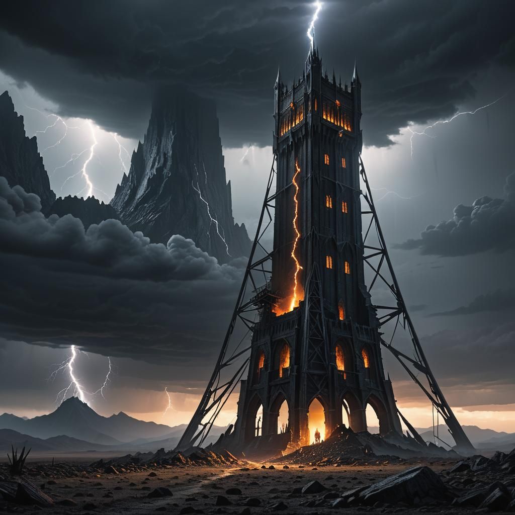 Sinister Tower Rises from Barren Wasteland