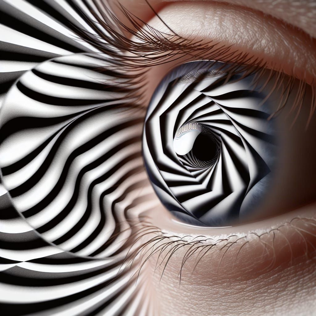 Eye Reacts to Optical Illusion