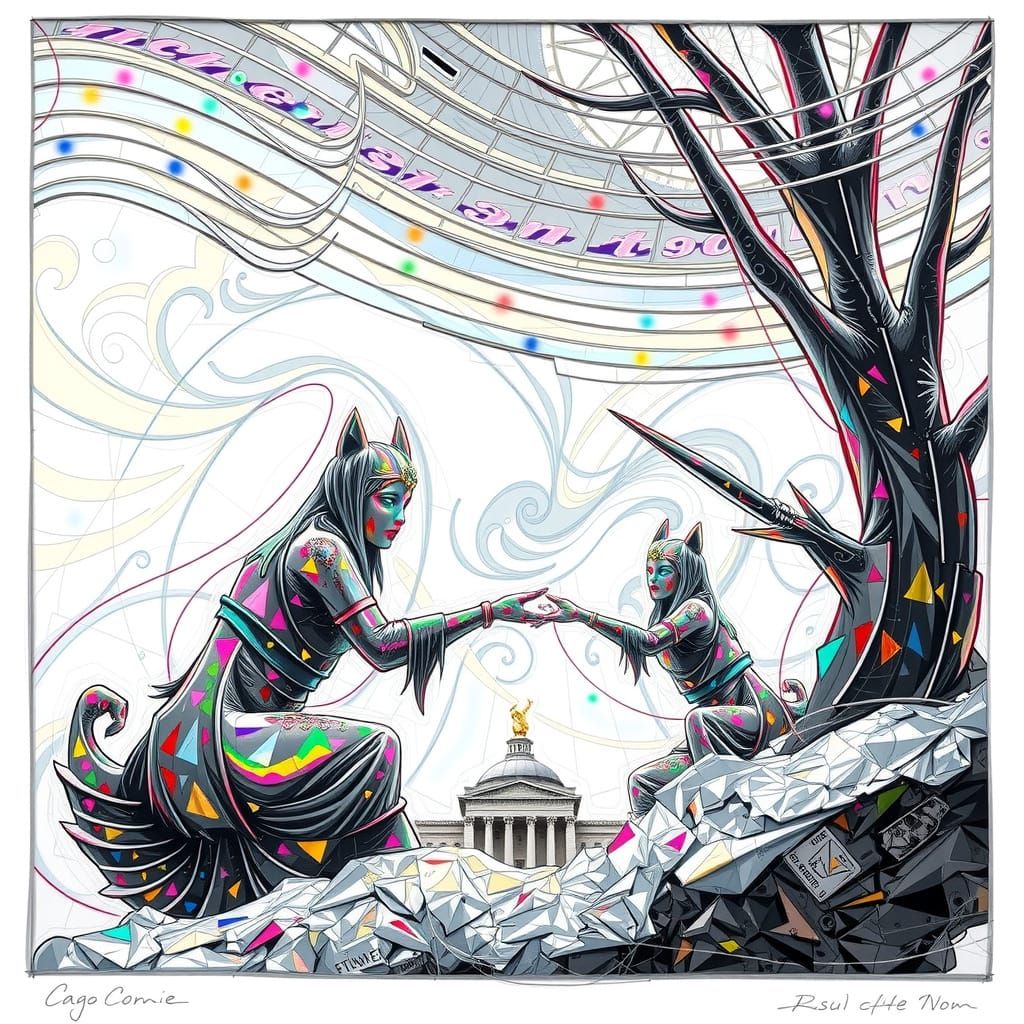 Hyperrealistic Sculpture With Intense Dynamic Lighting