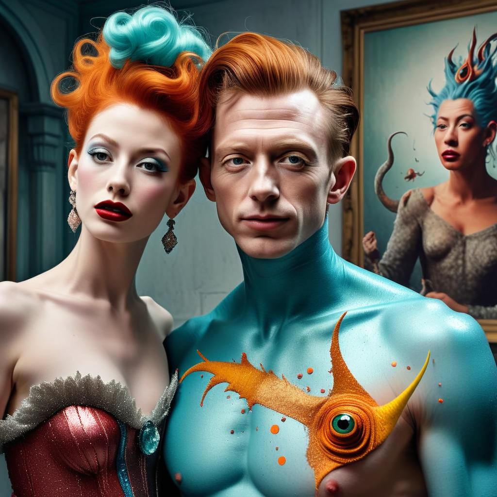 Surreal Lab Scene with Bizarre Creatures in Magical Realism