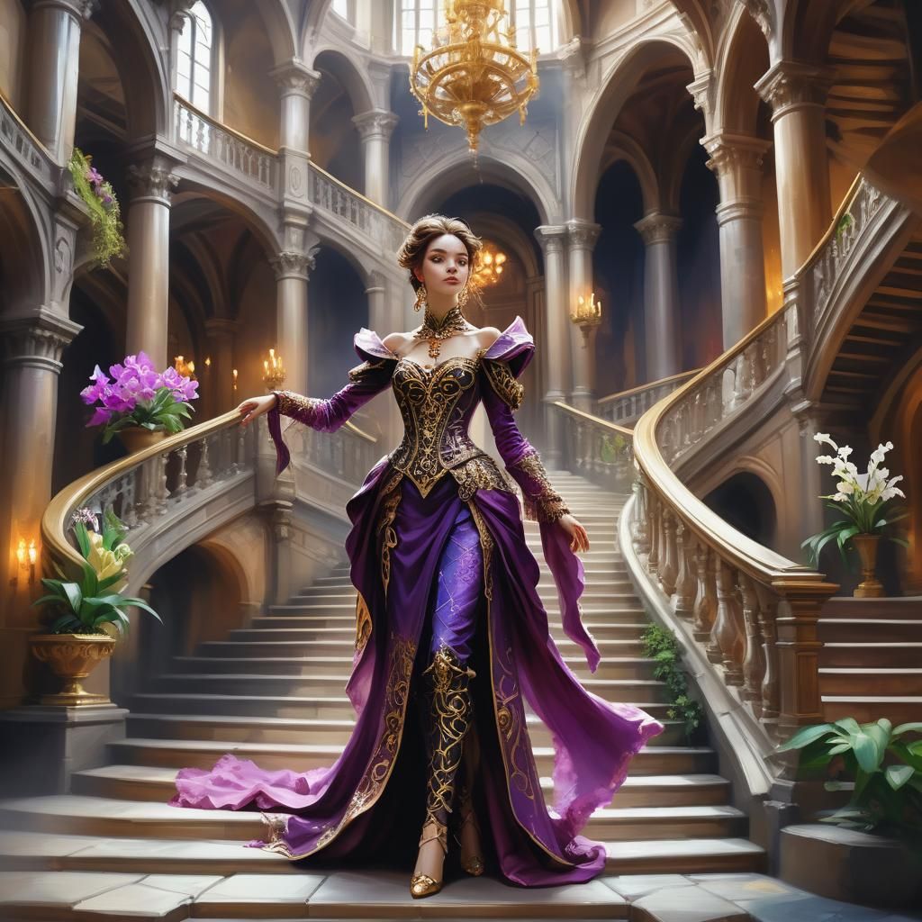Orchid Spellweaver in Gloomhaven Style