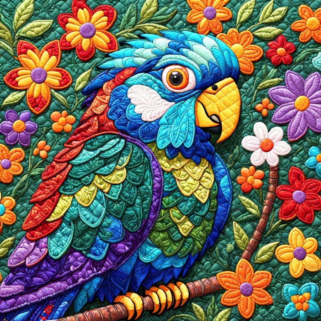 Parrot quilted