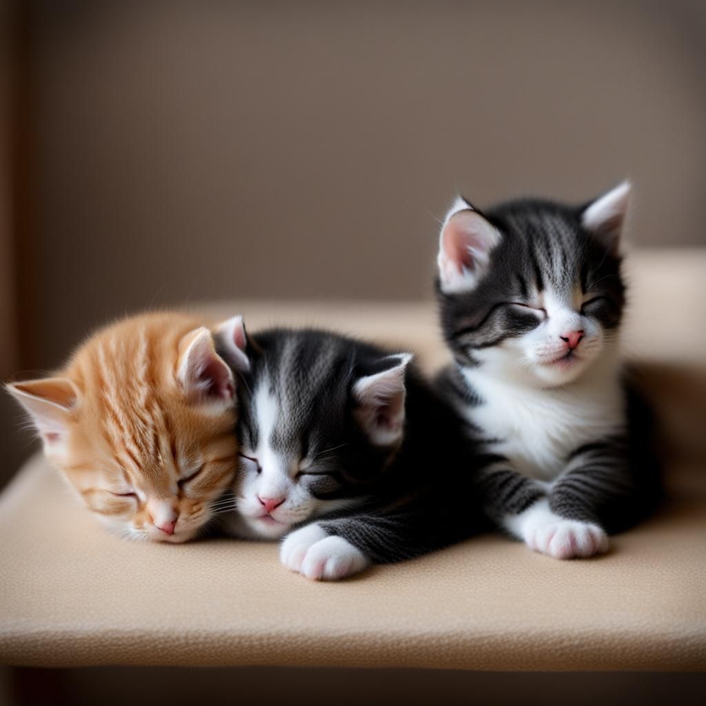 Sleeping Kittens: A Peaceful Moment