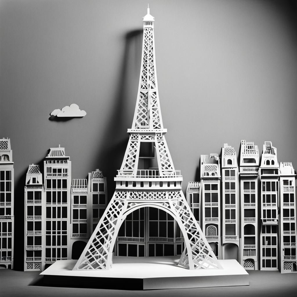 Life-Size Kirigami Eiffel Tower: Spectacular Paper Art