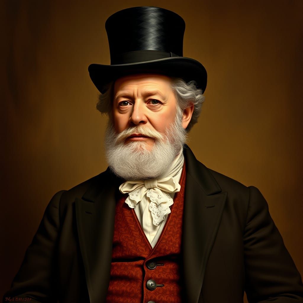 Martin Van Buren Portrait in Neoclassical Style