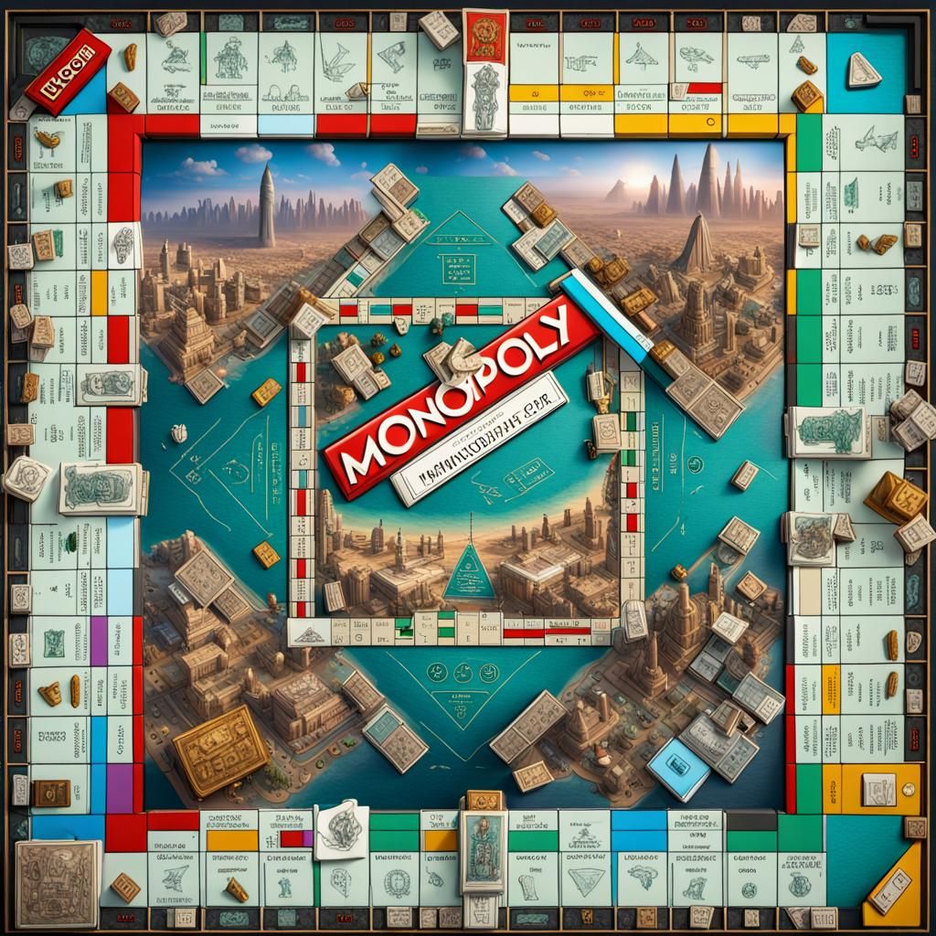 Egyptian Cities on Enormous Monopoly Board