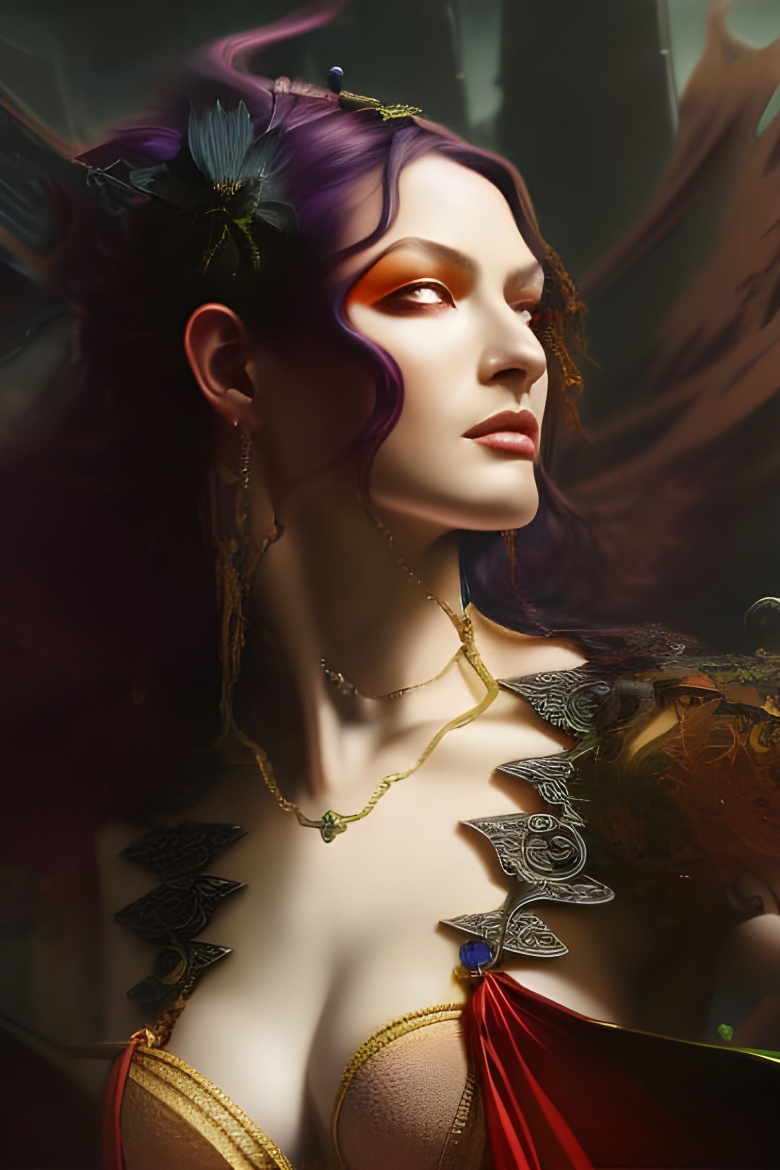 Dark Fantasy: 18th Century Swedish Woman Portrait