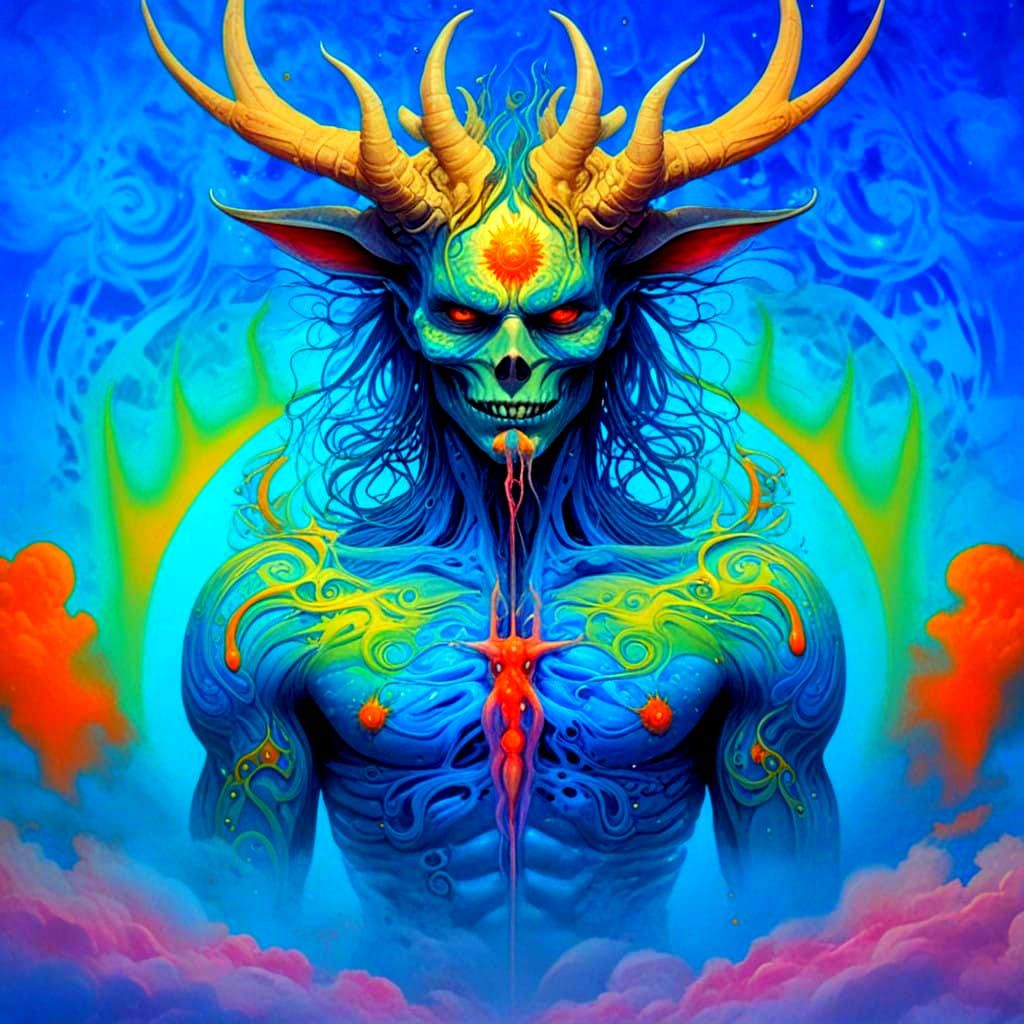 Surreal Dreamscapes in a Psychedelic Art Style