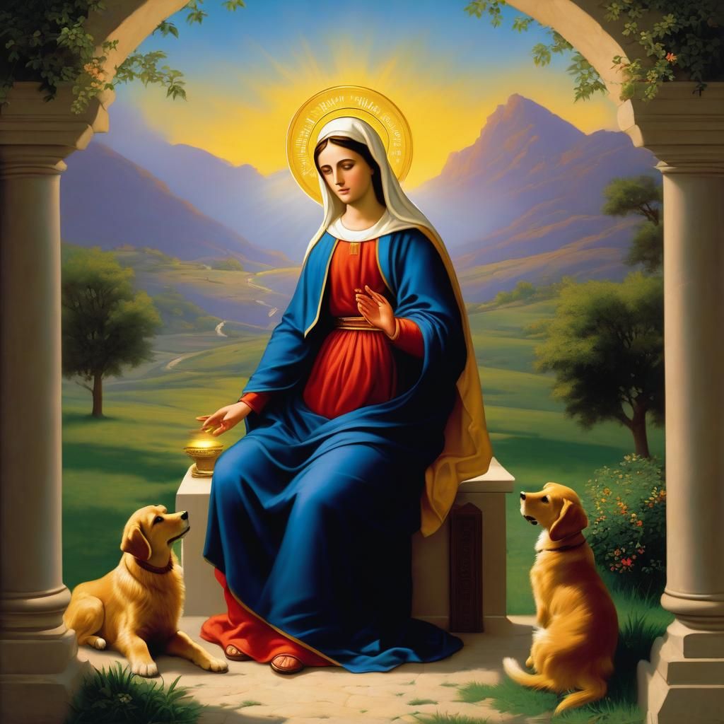 Biblical Scene: Mary and Martha