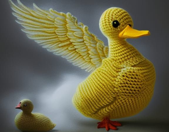 Knitted Yellow Ducks