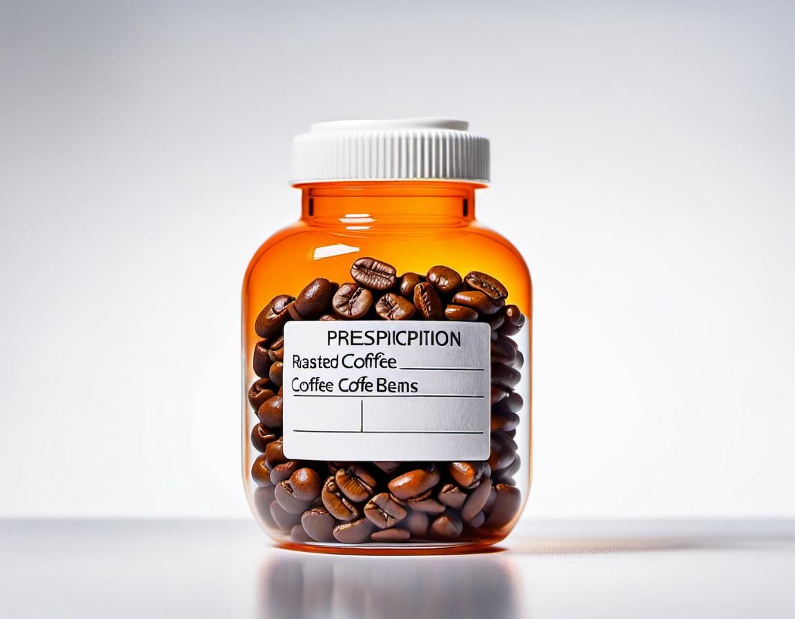 Coffee Bean Prescription: Hyperrealistic Studio Photograph