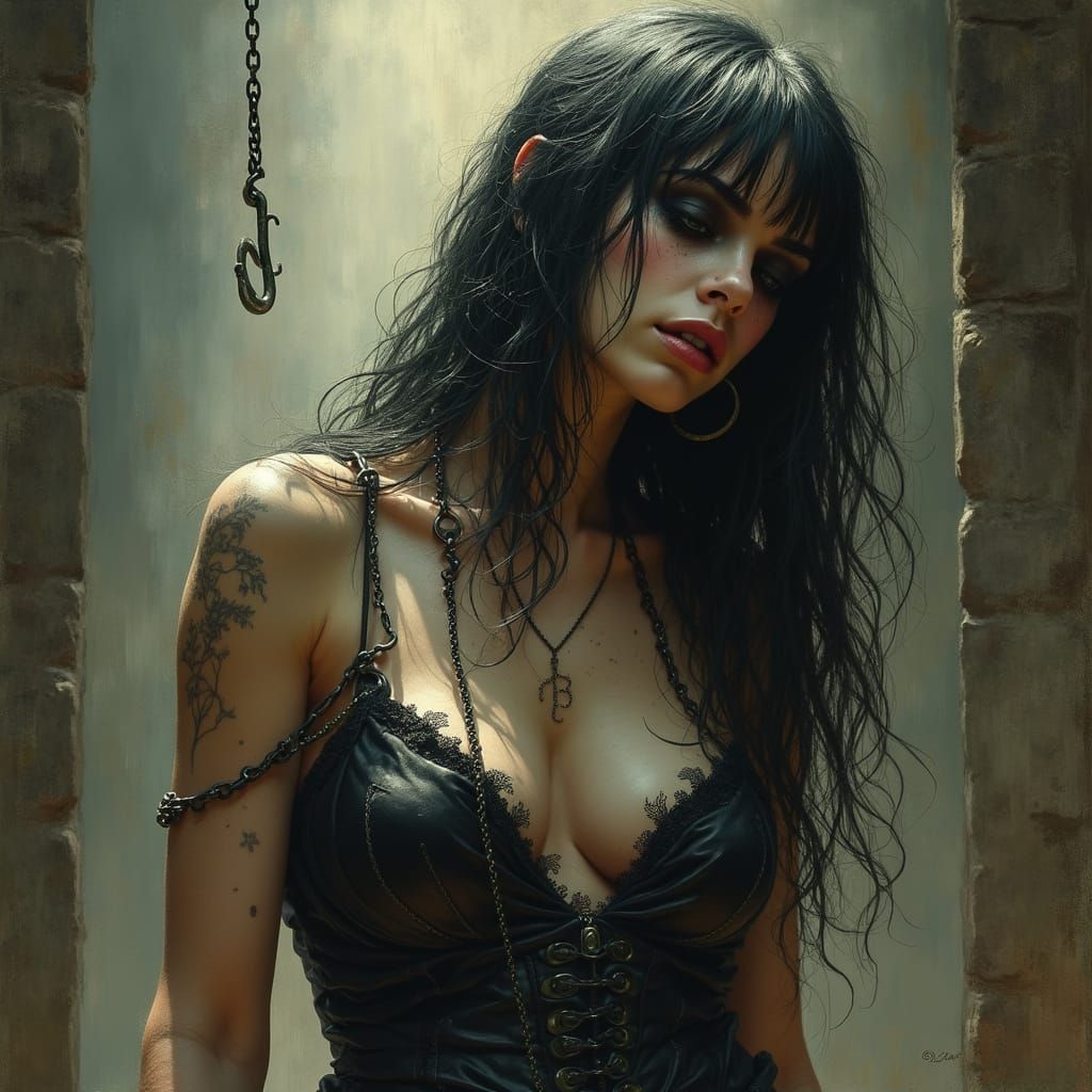 Macabre Fantasy Creation in Royo/Frazetta Style