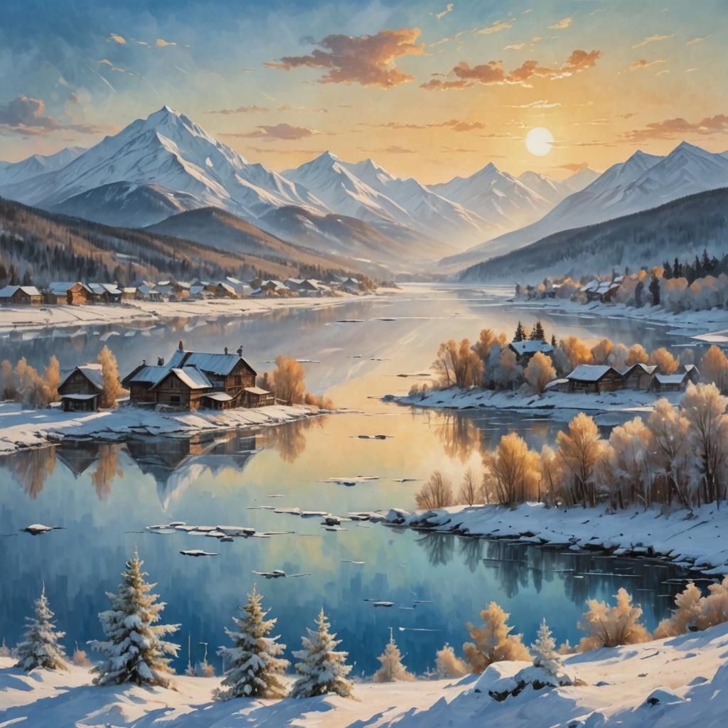 Starfall Over Monasteries in Tranquil Landscape