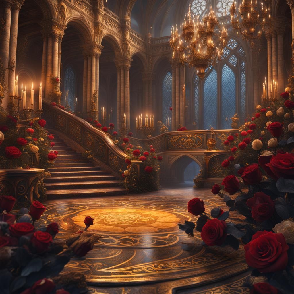 Beauty and the Beast Nail Art Design