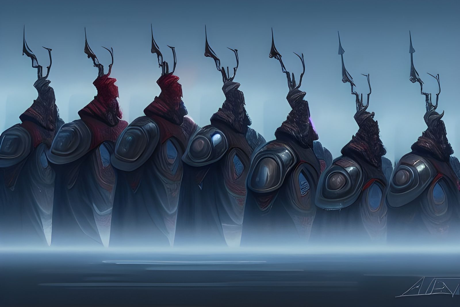 Kublai Khan Blood Angel Sci-Fi Warrior