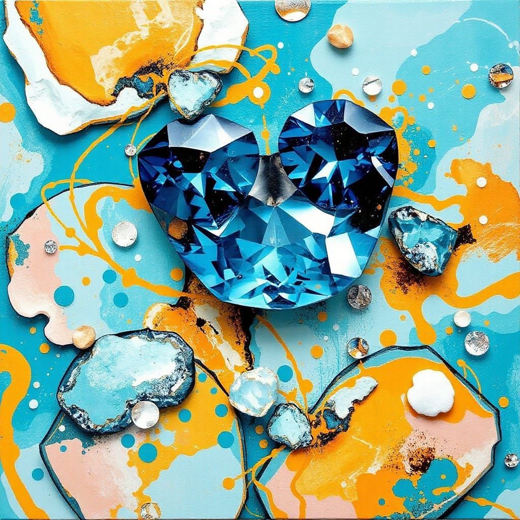 Abstract Surreal Sapphire and Turquoise Dreamscape