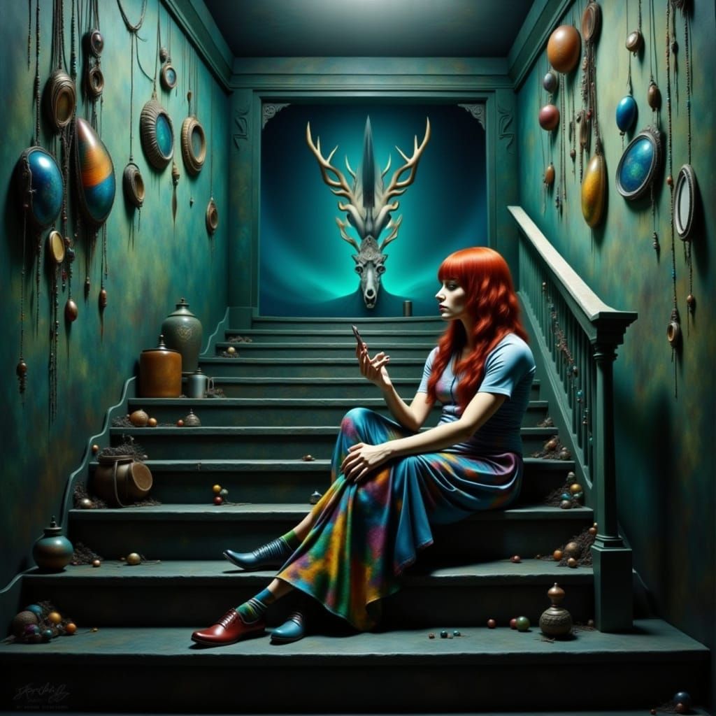 Intense Spiritual Shaman: Hyperrealistic Concept Art