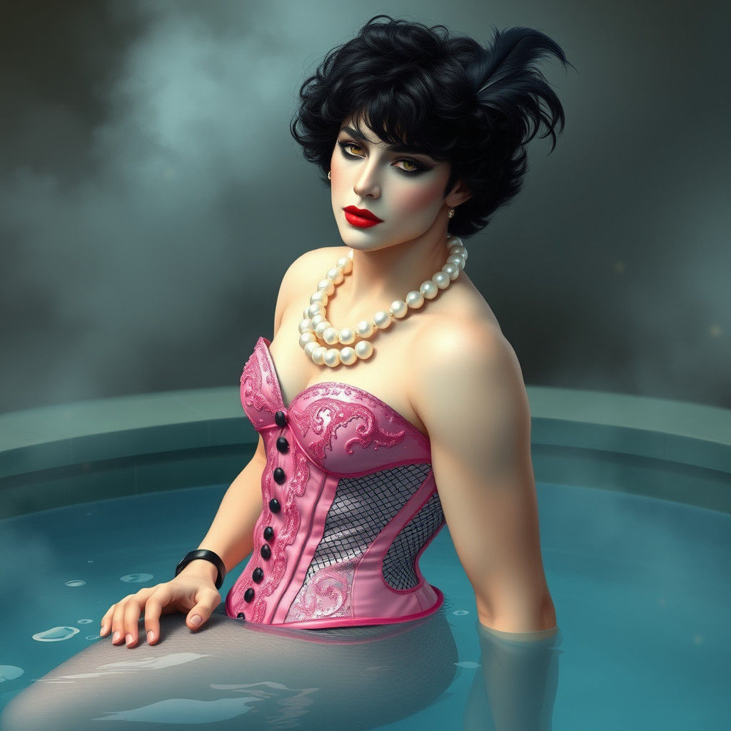 Fantasy Figure in Sequins and Pearls