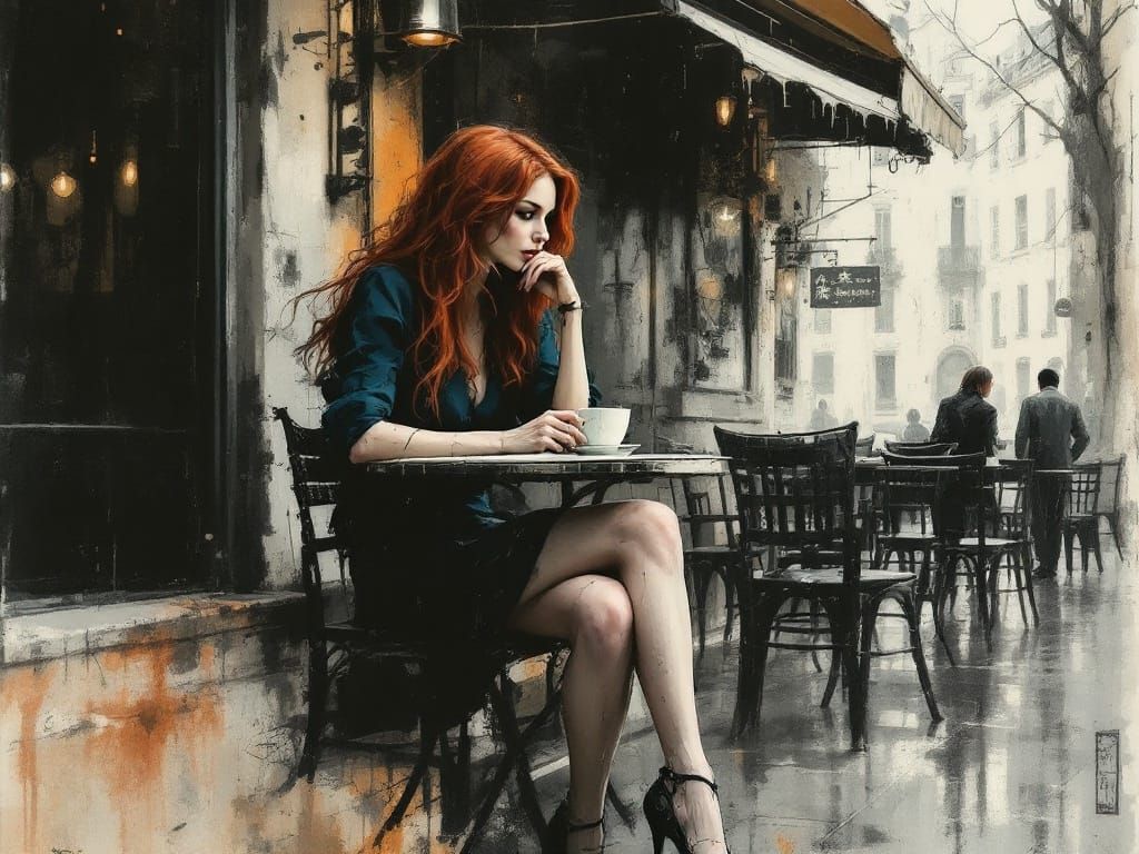 Distorted Elegance in Red Hair and Morning Coats