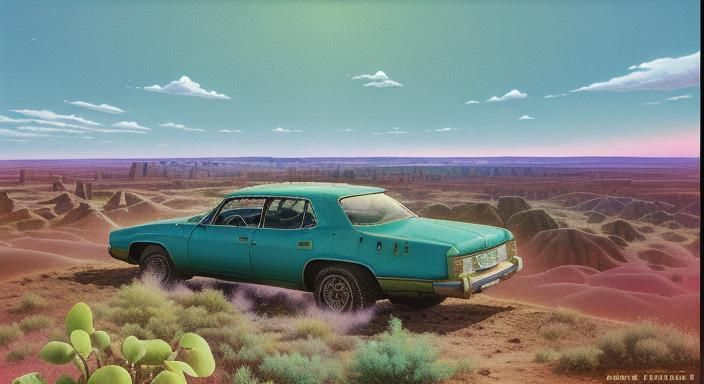 Surreal Desert Landscape at the Edge of Forever