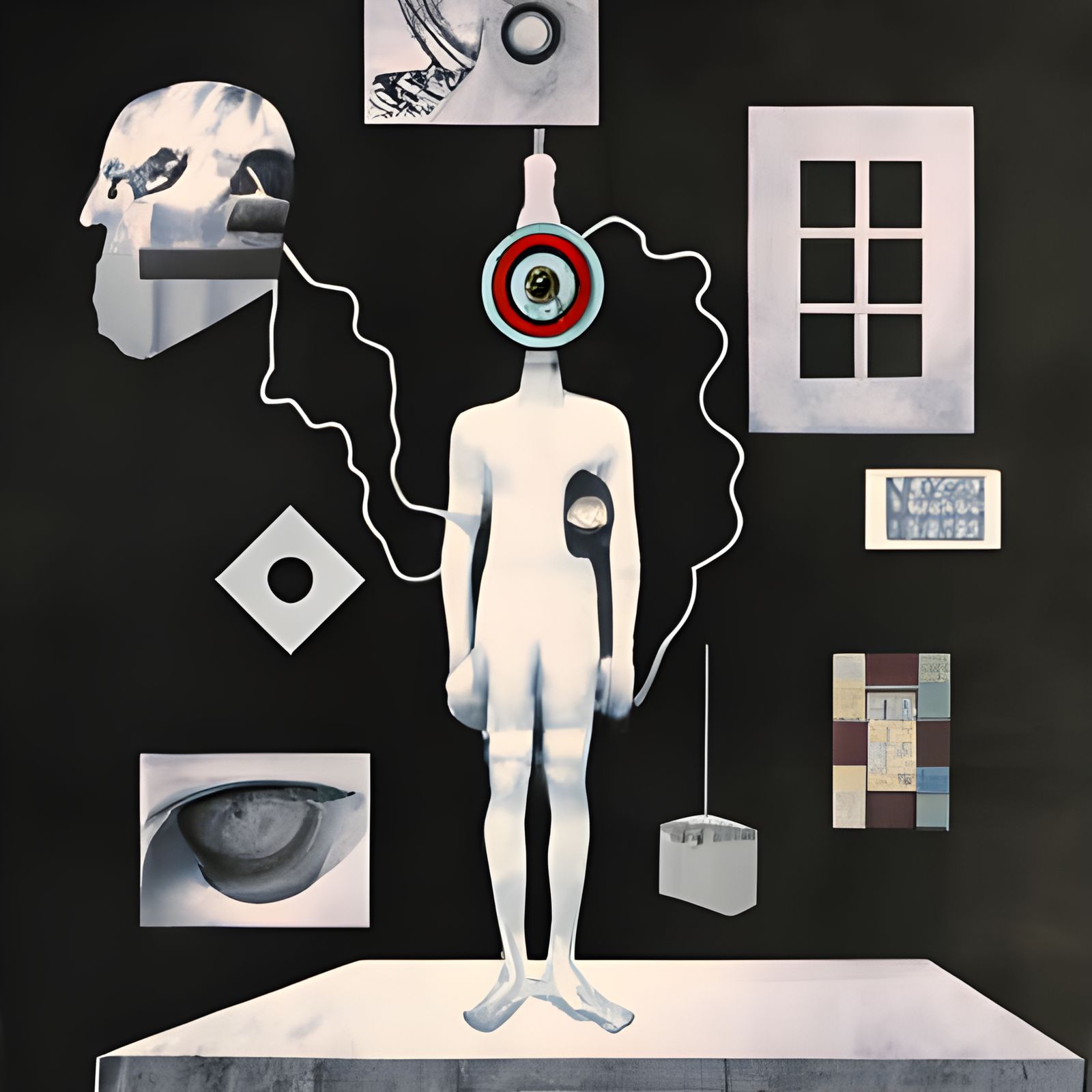 Surreal Self-Realization in Retro Collage Art