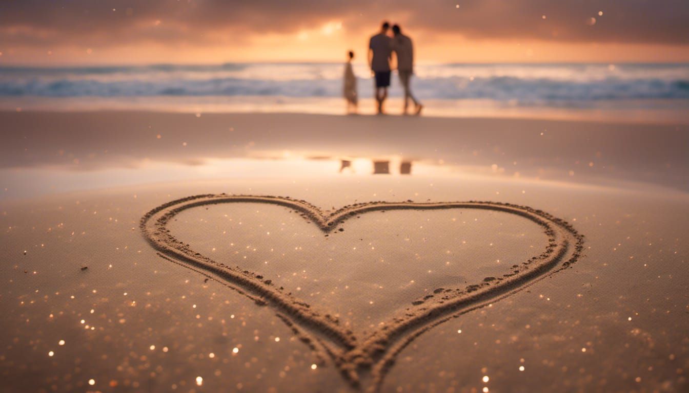 Heart in the Sand: Hyperreal Beach Photography