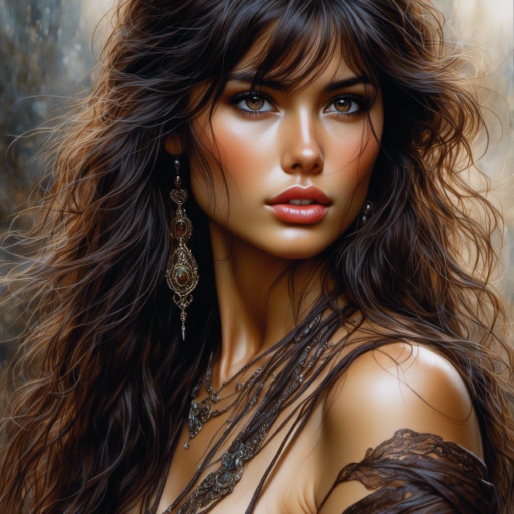 Hyperrealistic Woman in Loincloth by Marshennikov