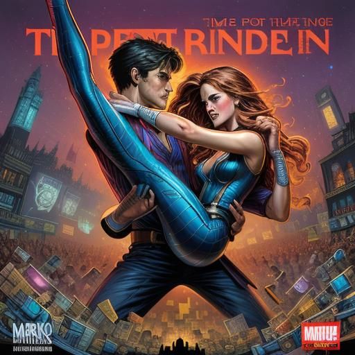 Dancing Figure Trapped in Bottle, Comic Art