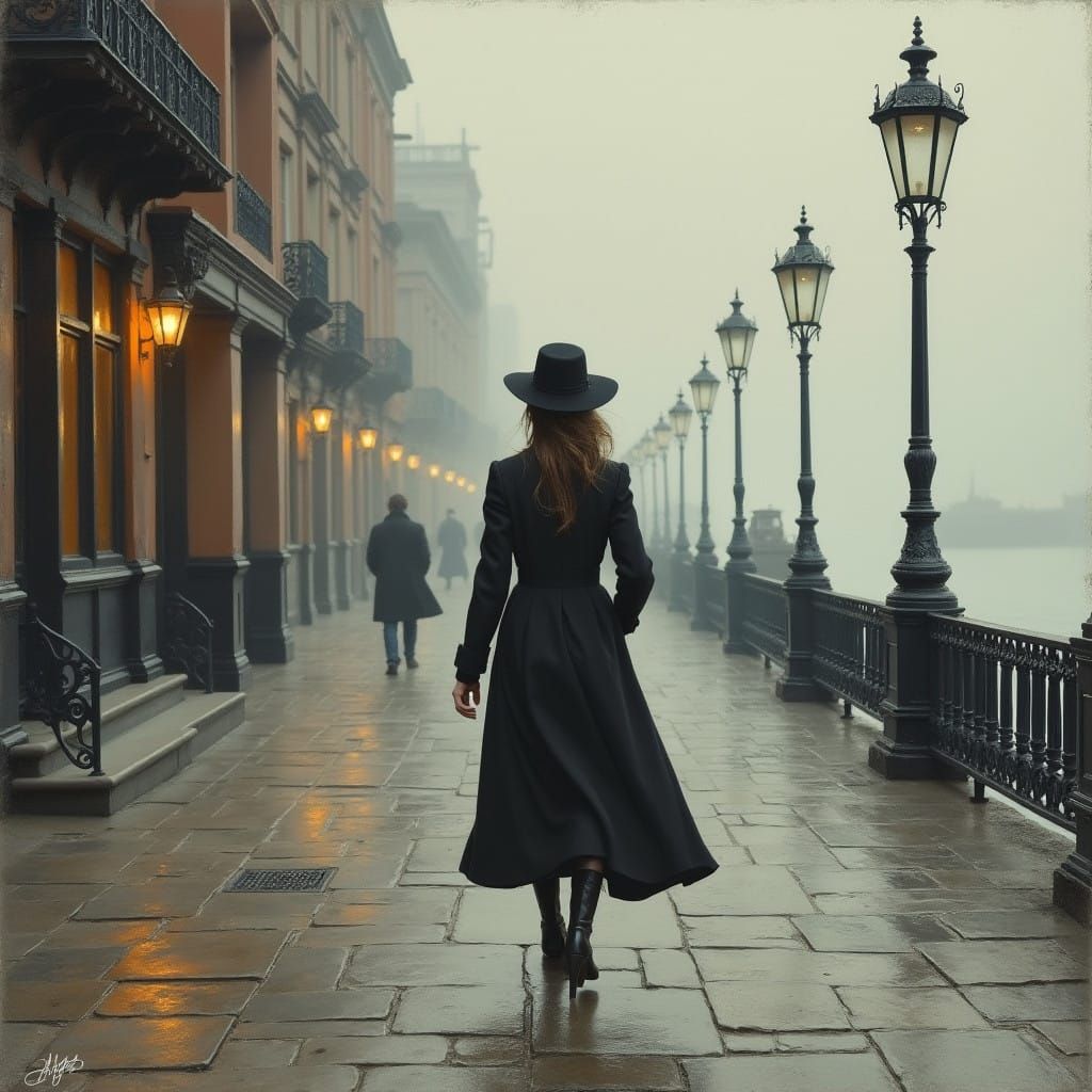 Walking down the street