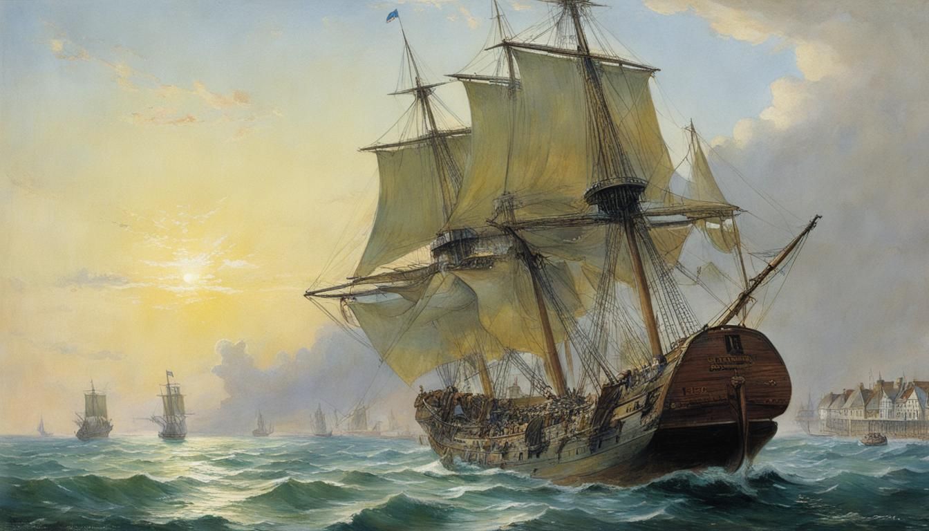 Return of the Mayflower: Academic Style Painting