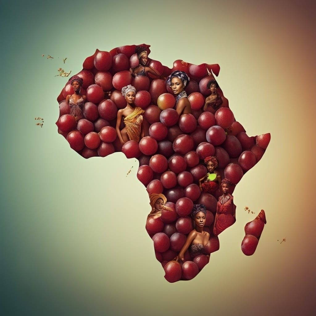 Lush Vibrant African Goddesses in Hyperrealistic Style