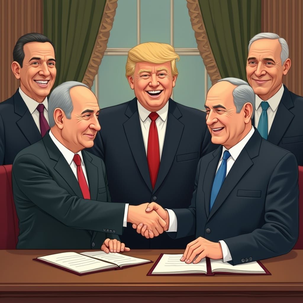 Diplomats from Palestine and Israel Sign Historic Peace Acco...