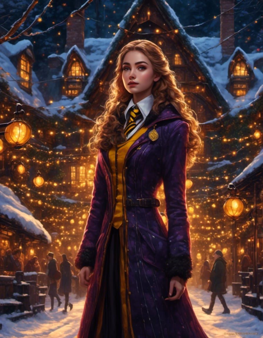 Hufflepuff Christmas in Graffiti Art Style