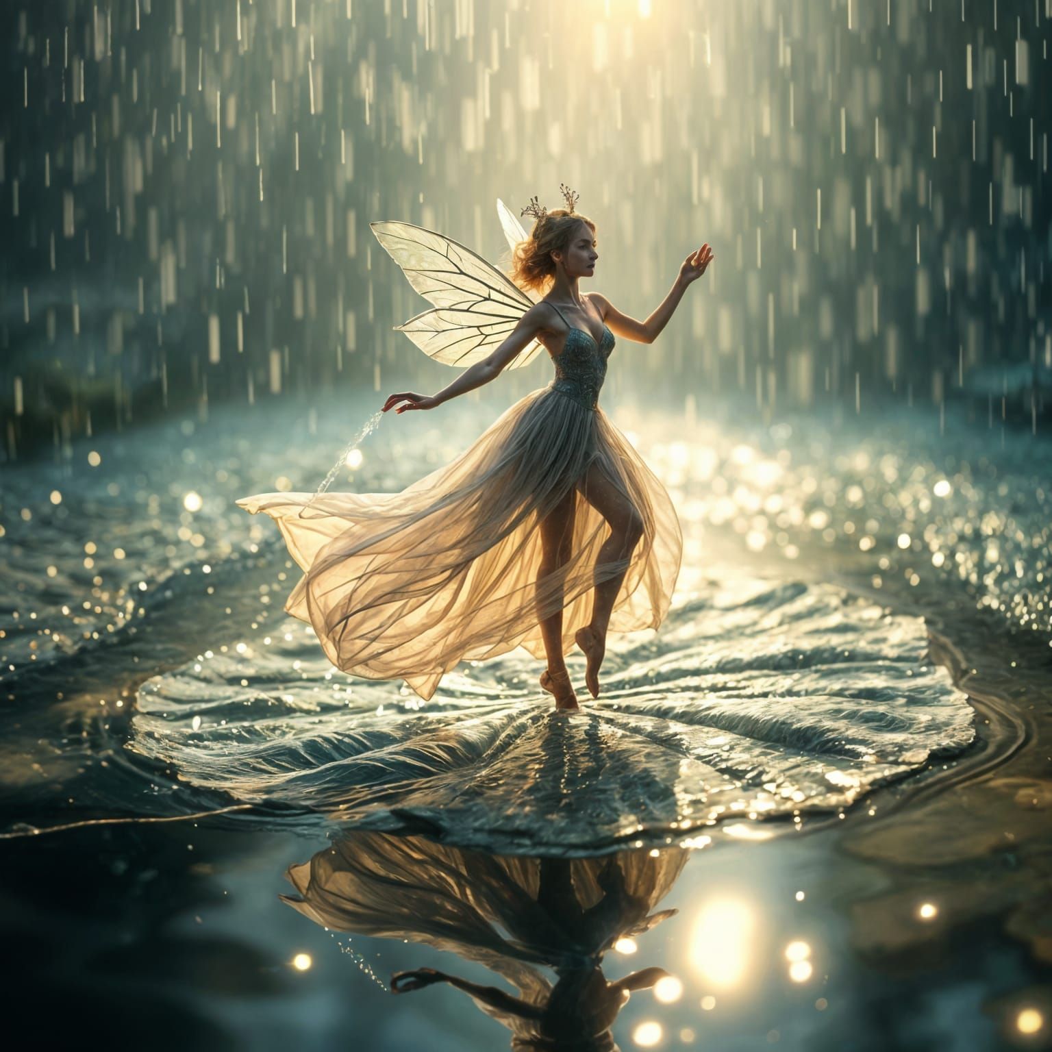 Water Sprite Ballet in Gentle Rain