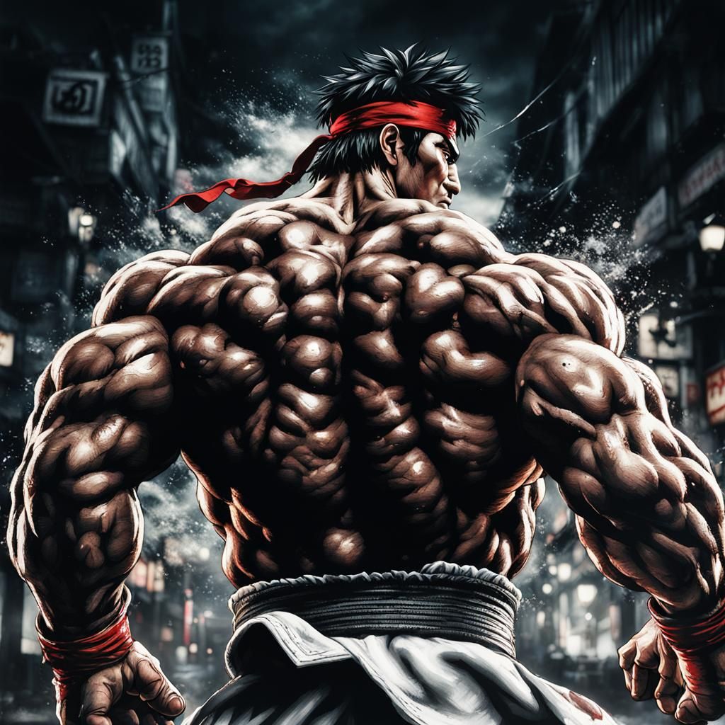 Hyperrealistic Ryu from Street Fighter