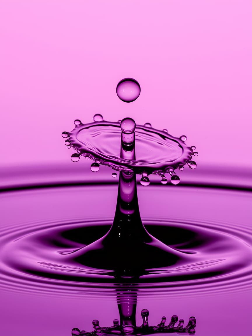 Purple Ink Maelstrom Suspended in Water