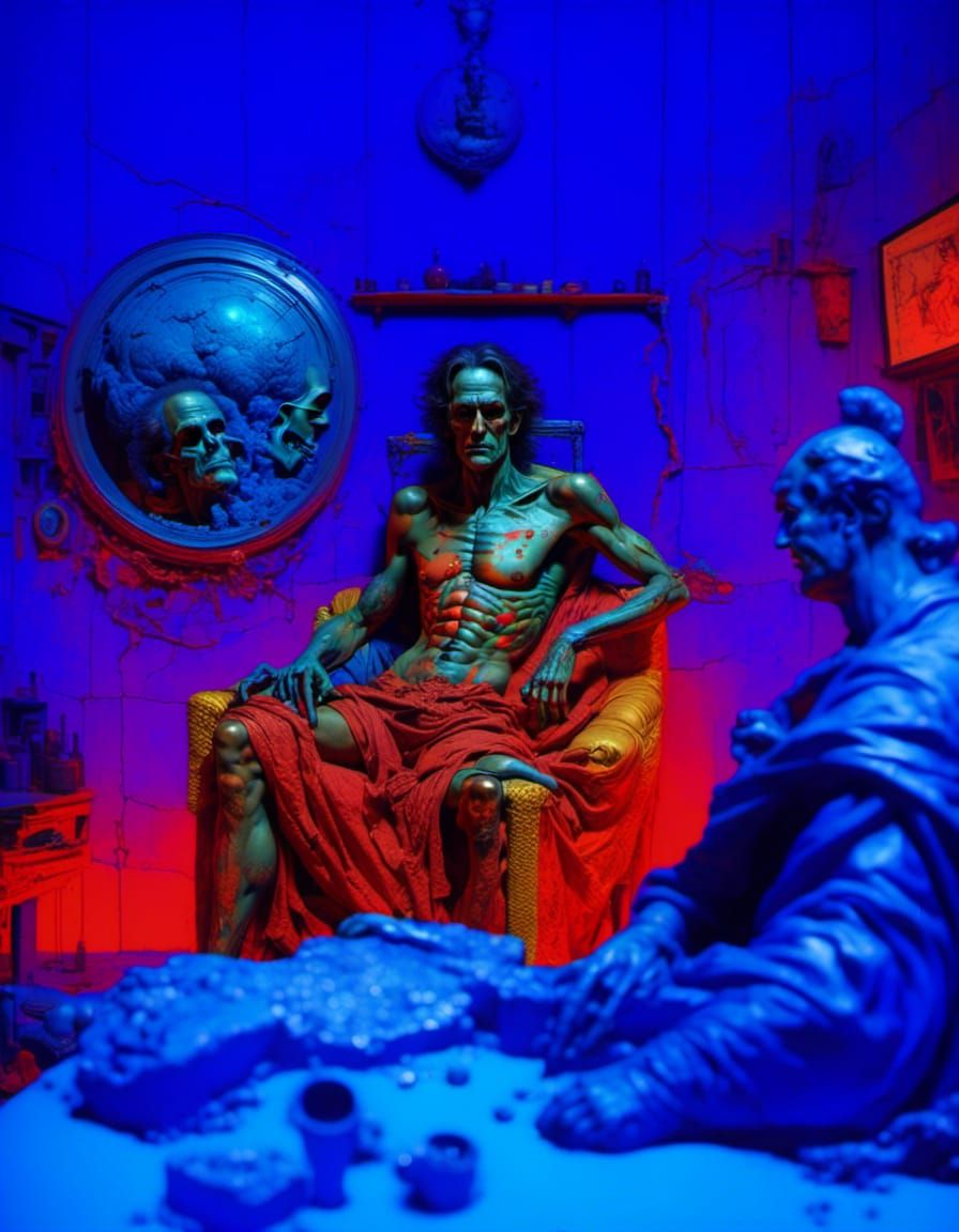 Space Station Middle Finger in Hypermetaphysical Style