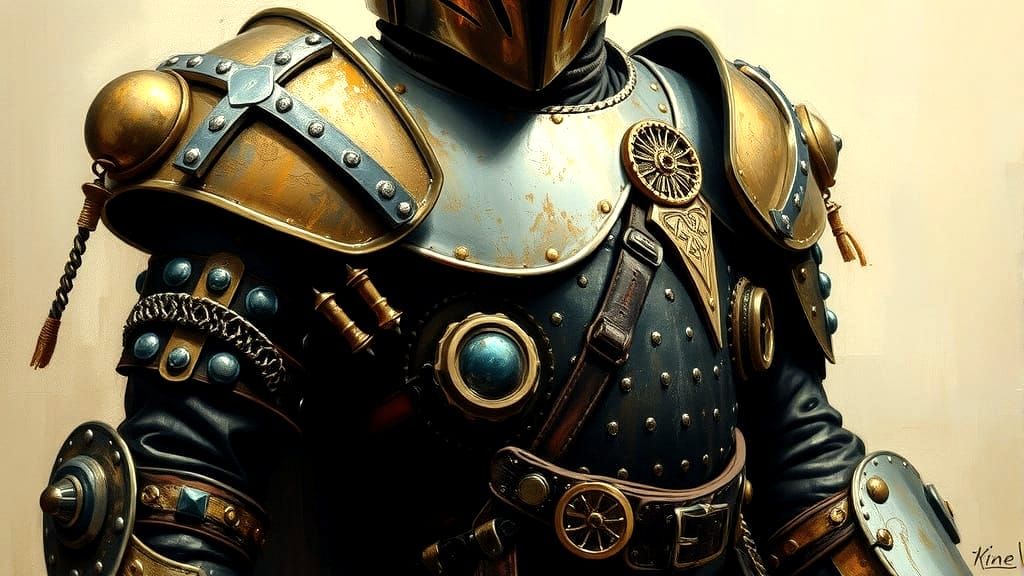 Steampunk Armour in Oil on Canvas