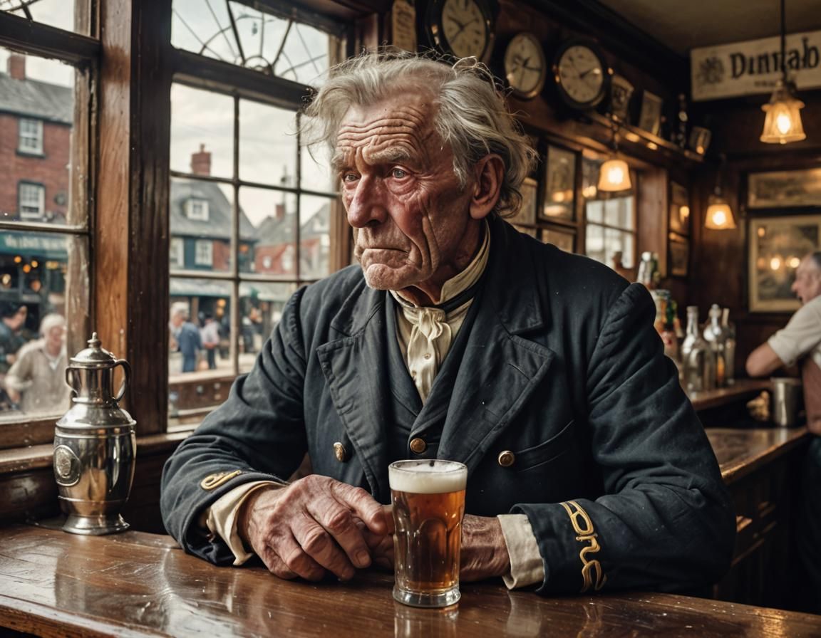 Victorian Sailor in English Pub Scene