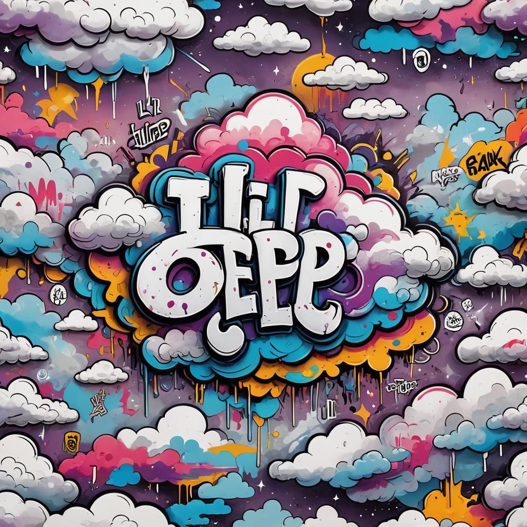 Graffiti Art of Lil Peep Logo in Street Style