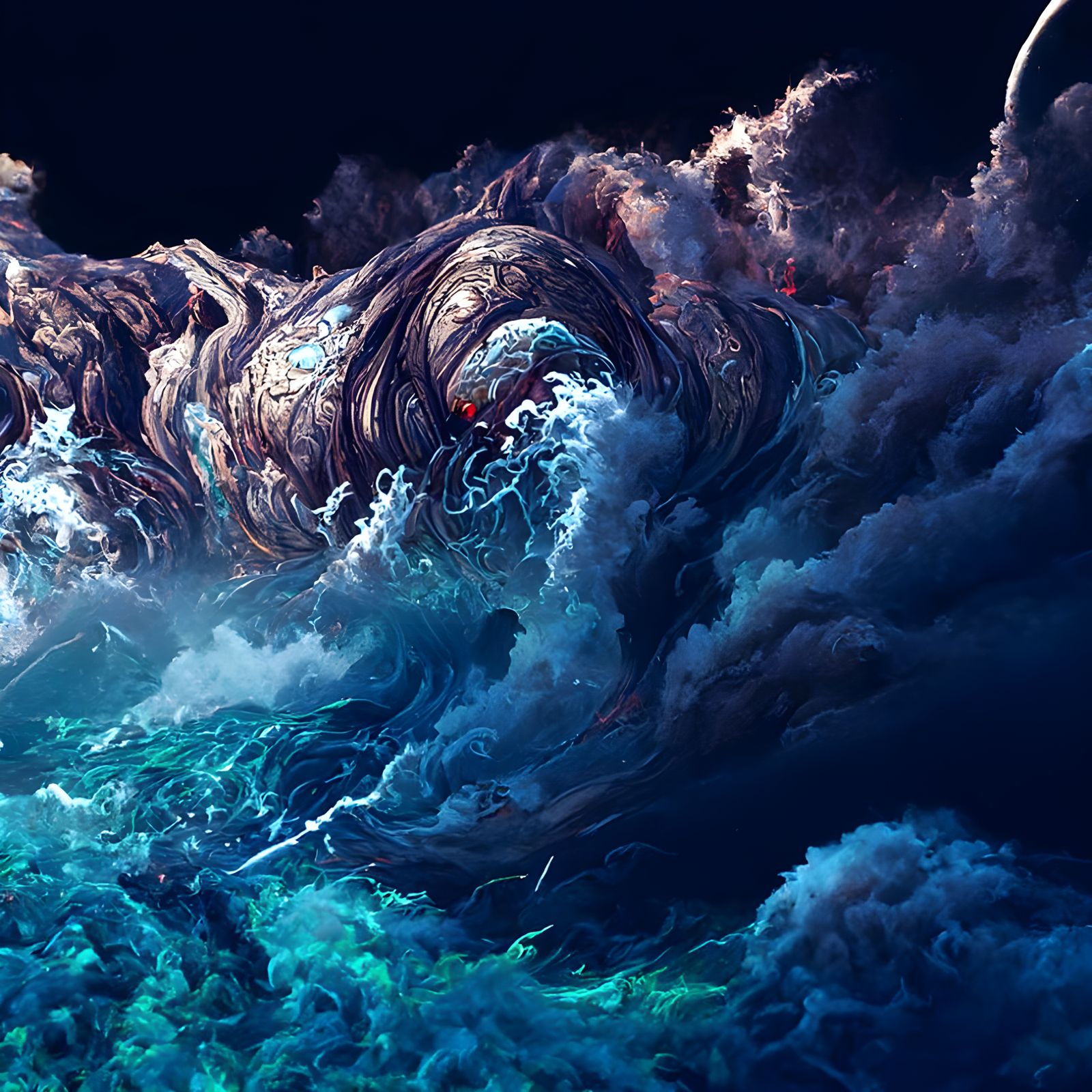 Ocean Maelstrom in Digital Matte Illustration