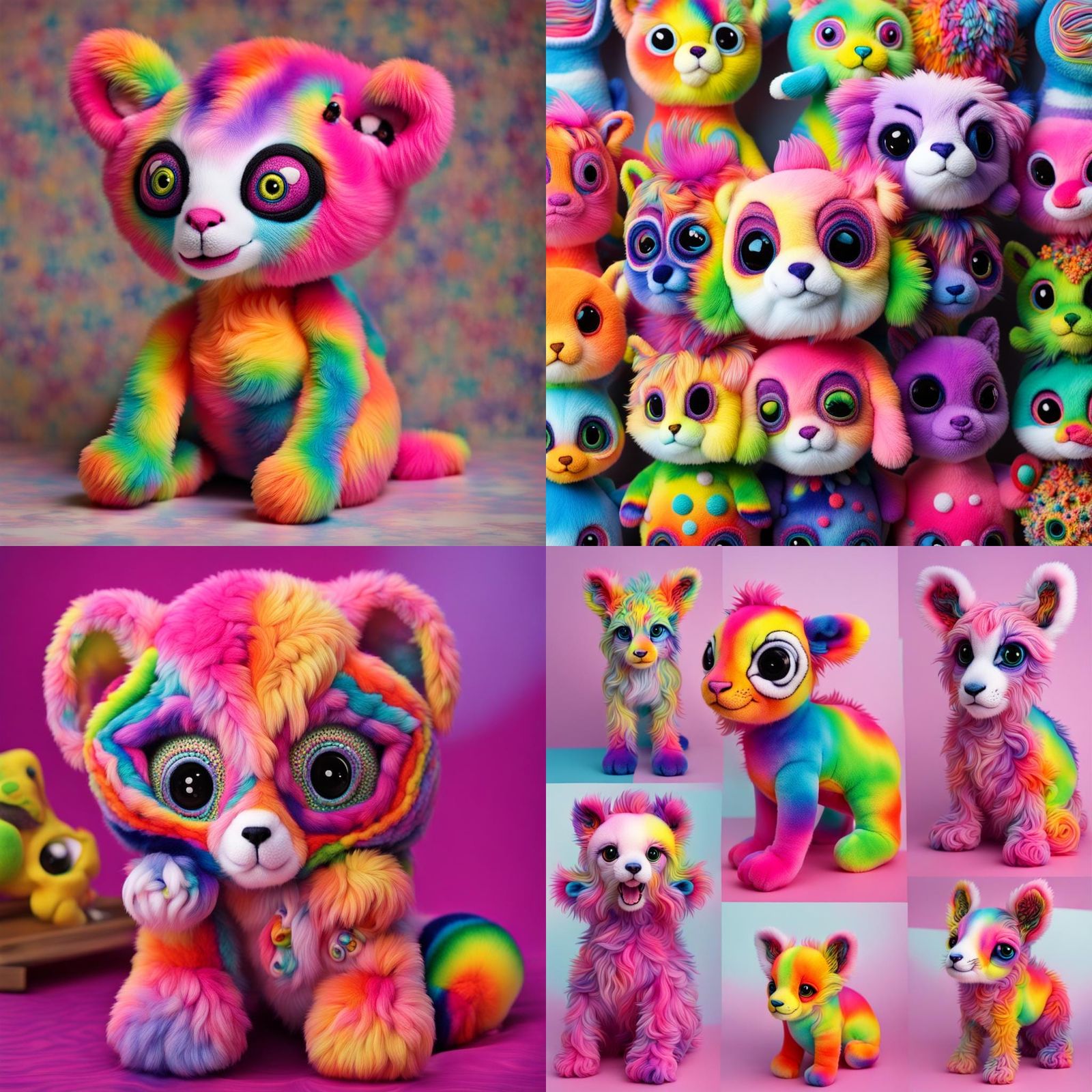 Lisa Frank Animal Plush: Detailed Photography