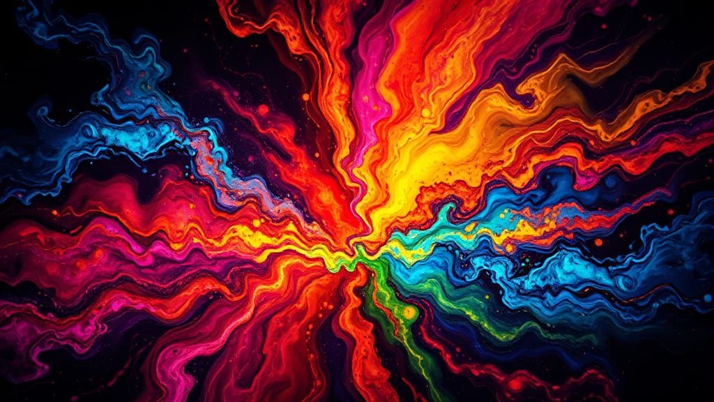 Psychedelic Alcohol Ink Explosion in Abstract Expressionist ...