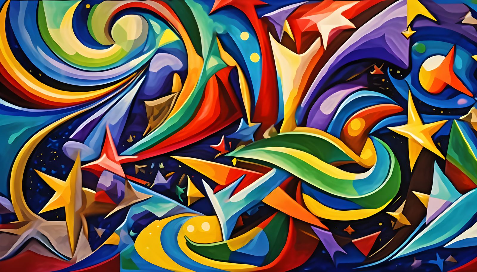 Cosmic Paint Oceans with Swirling Stars