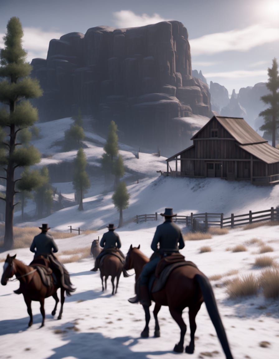 Epic Wild West Landscape in 3D Cinematic Style