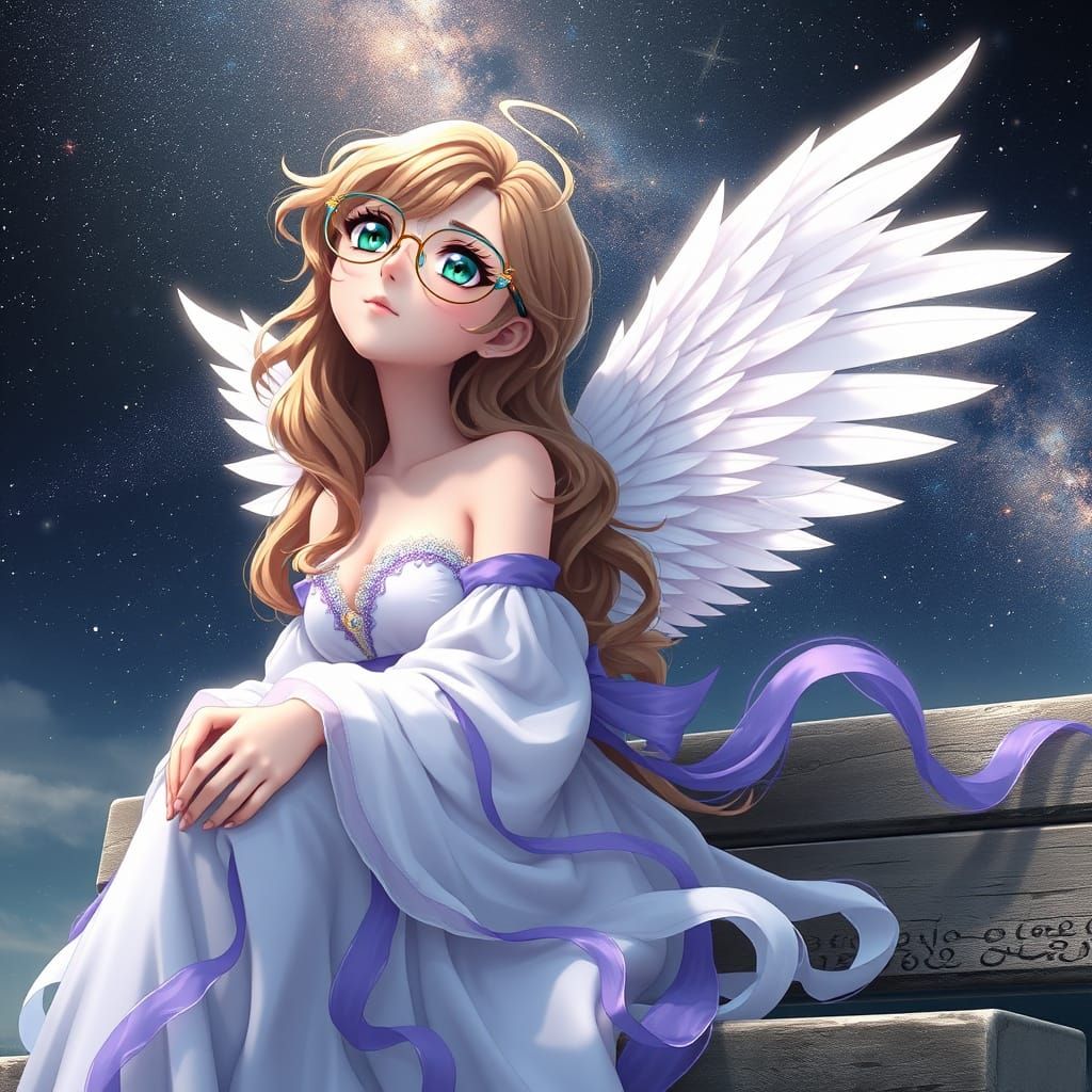 Ethereal Maiden Contemplates Celestial Companion