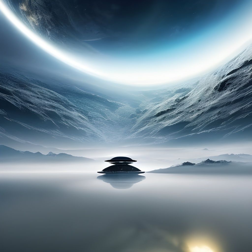 Futuristic Sci-Fi Landscape in Comic Book Art Style