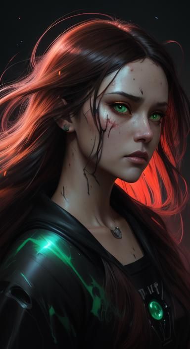 Pure Destruction in the Visage of a Young Woman