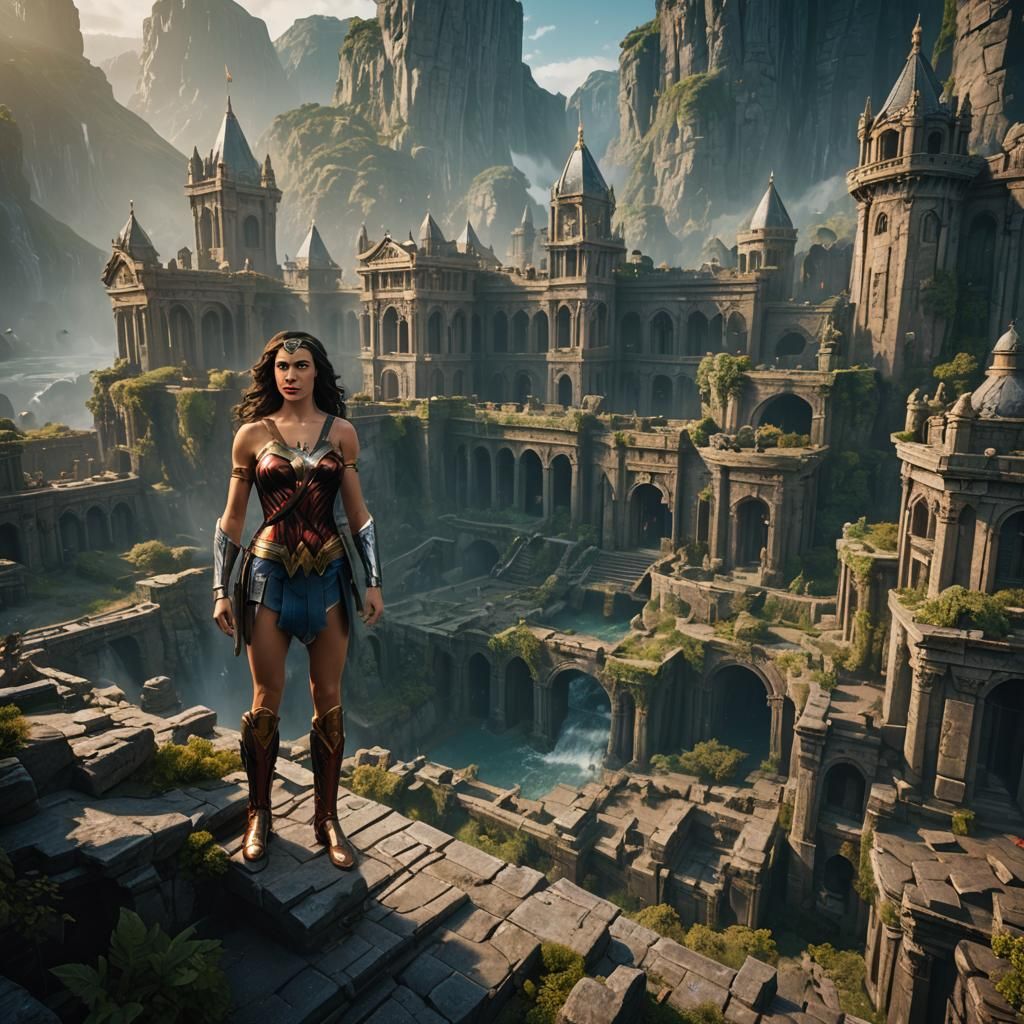 Wonder Woman: Detailed Matte Painting in Deep Color