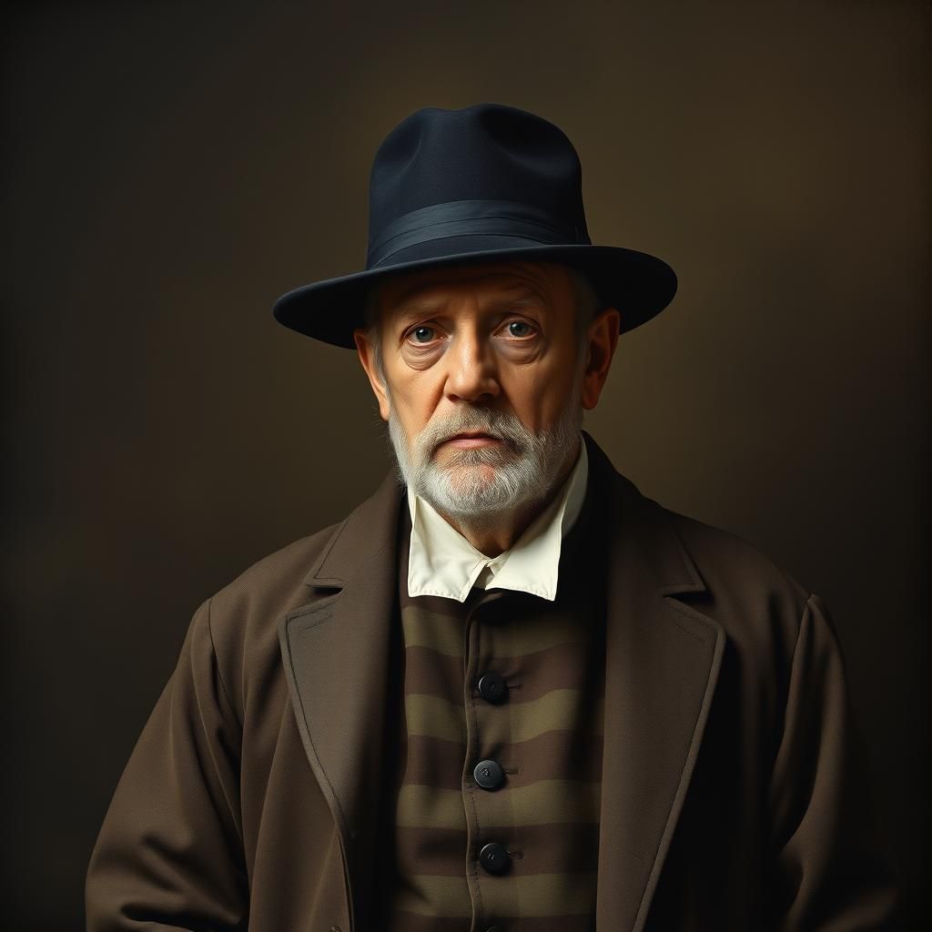 Puritan Elder Portrait in 18th Century Style